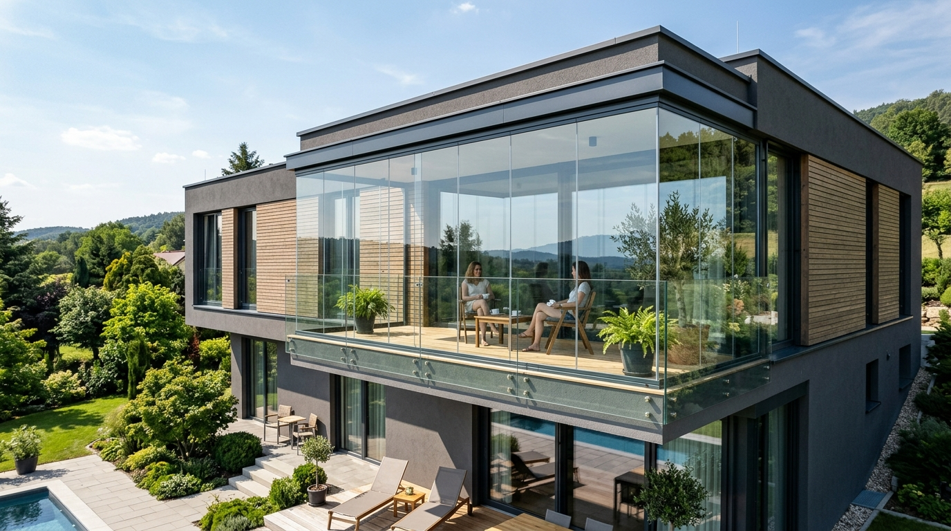 Zabudowa balkonu szkłem